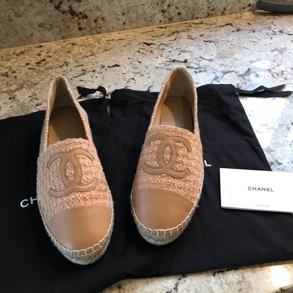 chanel slip on espadrilles